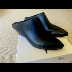 Vince Womens Leather Vigo Mule Shoes